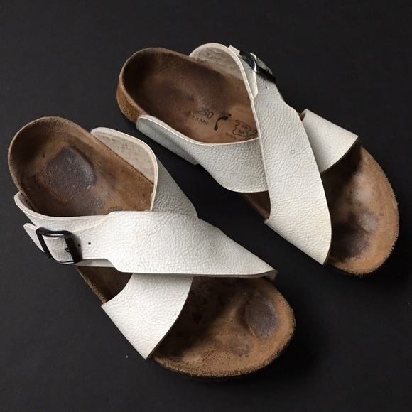 Birkenstock Shoes - Birkenstock Birki’s White Criss Cross Sandals